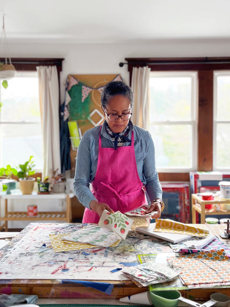 Linen Apron in Rose Peche - SALE