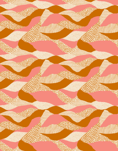 Reimagined Landscapes Fabric - Lands End in Saddle