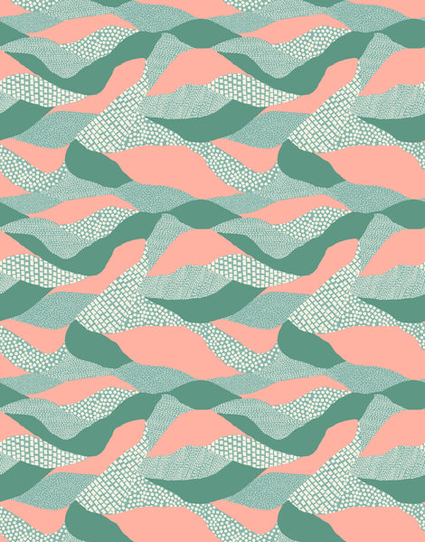 Reimagined Landscapes Fabric - Lands End in Water