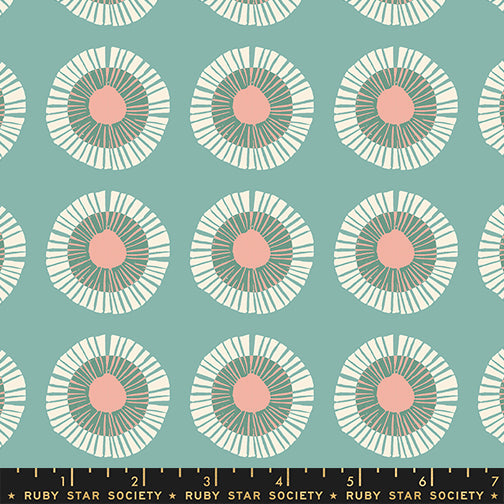 Reimagined Landscapes Fabric - Seaside Daisy in Water