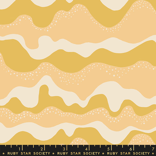Floradora Fabric - Sea and Sky in Butternut