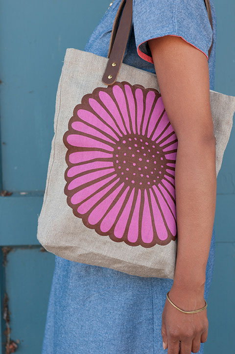 Jen Hewett Pink Parasol Tote