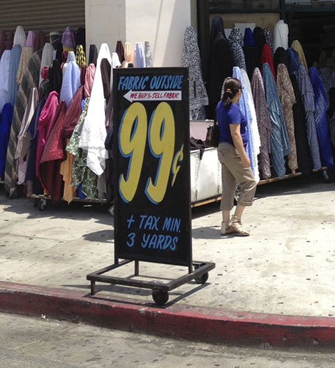 Yes, 99 cents per yard. Really.