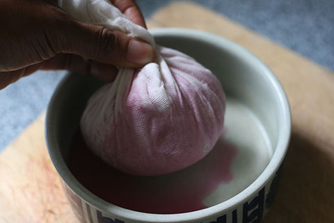 straining radishes