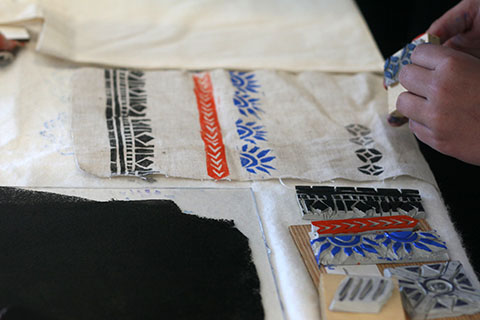 Jen Hewett Block Printing Class