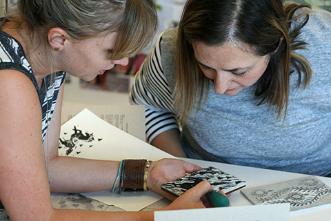 Jen Hewett Block Printing Class