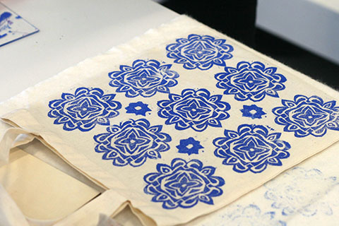 Jen Hewett Block Printing Class