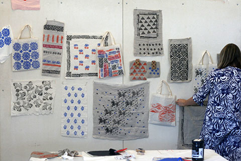 Jen Hewett Block Printing Class