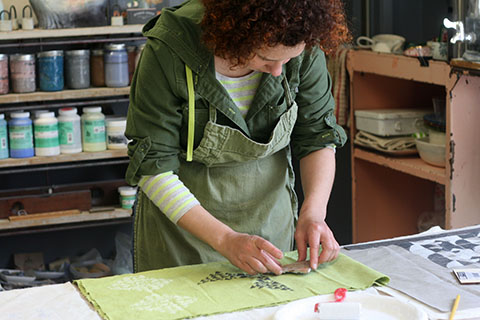 Jen Hewett: Block Printing Class at Yonder Shop