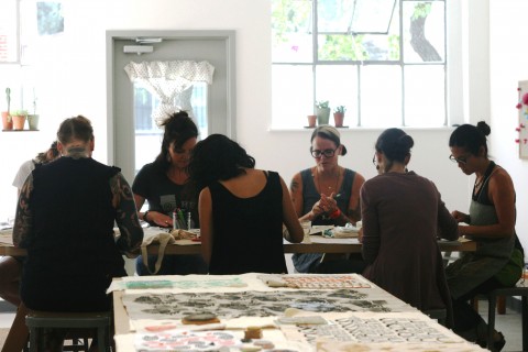 Block printing class at Handcraft Studio School with Jen Hewett