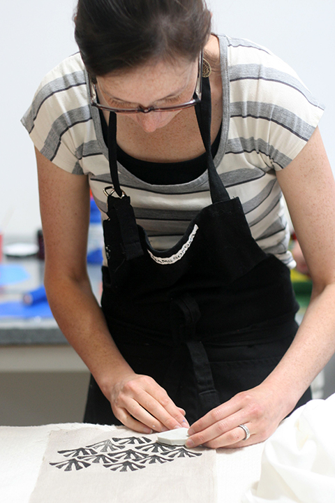 Block printing class at Handcraft Studio School with Jen Hewett