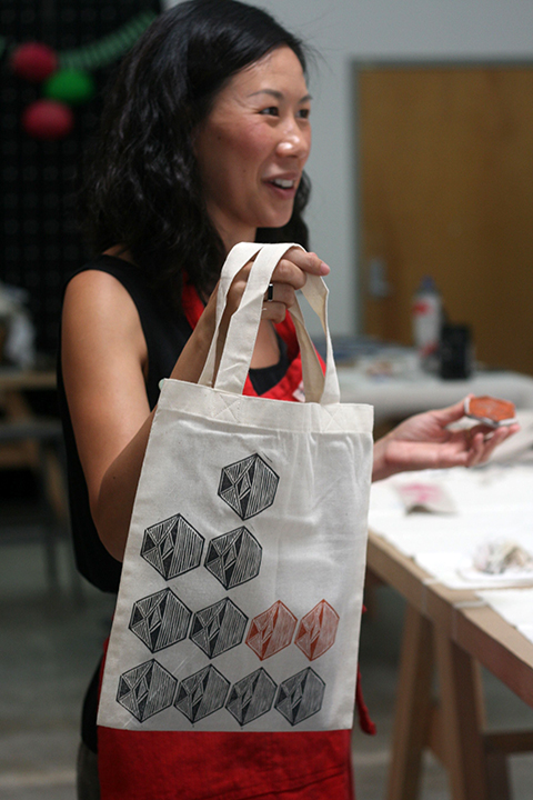 Block printing class at Handcraft Studio School with Jen Hewett