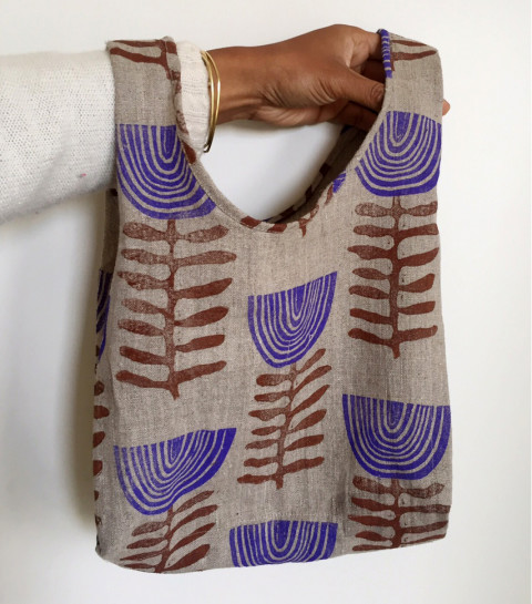 A Hand Printed Stowe Bag Jen Hewett