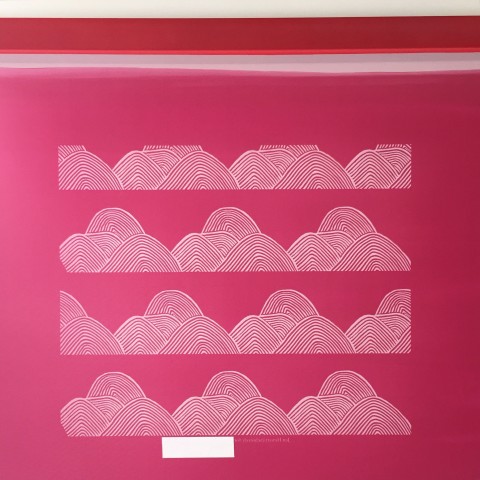 Mountains pattern, burned onto a screen for screenprinting by Jen Hewett