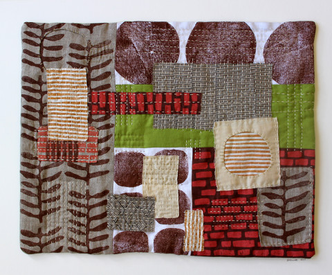 Untitled No. 4 textile collage by Jen Hewett