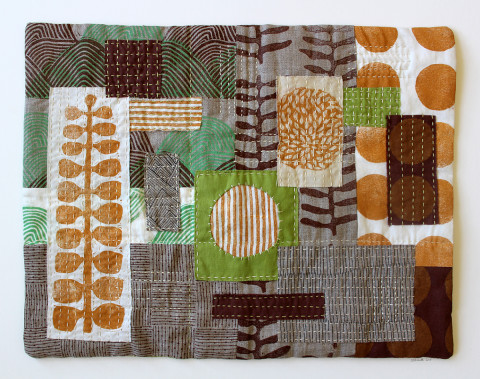 Untitled No. 6 textile collage by Jen Hewett