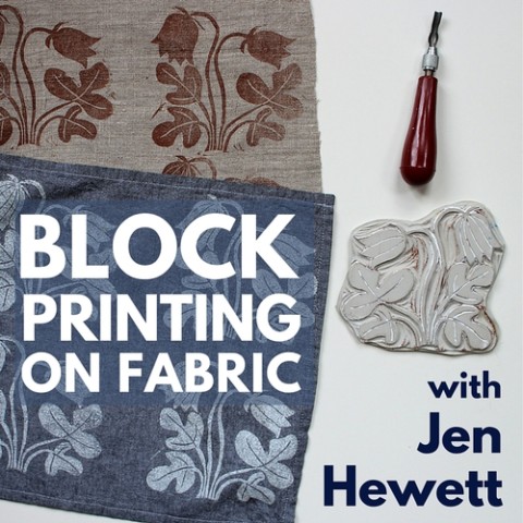 Block Printing on Fabric with Jen Hewett at Drop Forge and Tool in Hudson, NY
