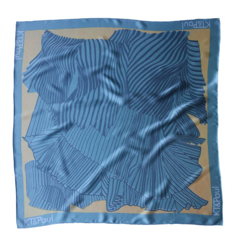 Pink Pleats silk scarf — ktandpaul