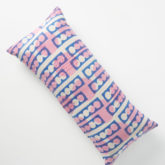 Jen Hewett embroidered blockprinted pillow